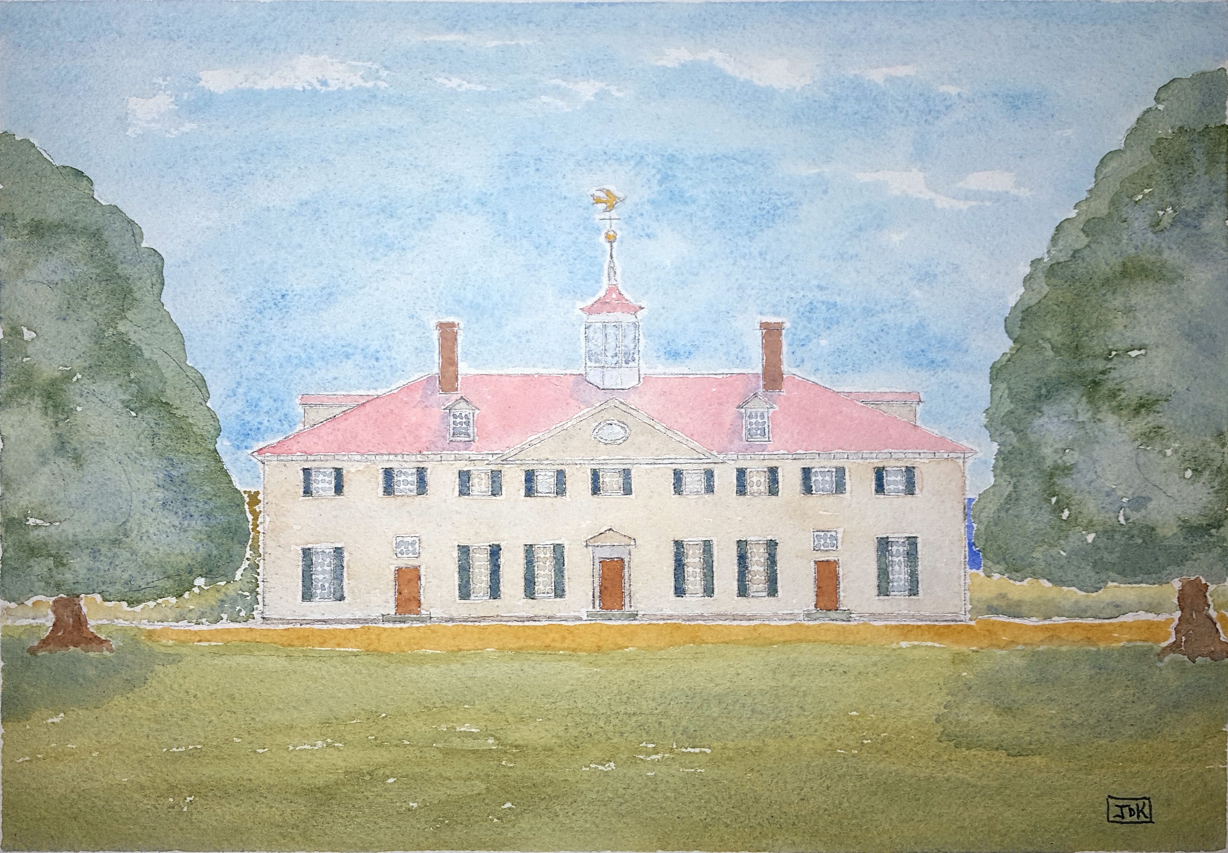Martha's House of Lore #1 ~ Watercolor by John Klobucher