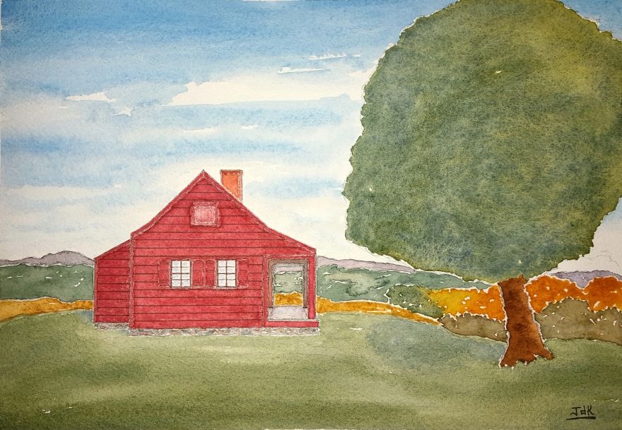 Saratoga Farmhouse Lore #1 ~ Watercolor by John Klobucher