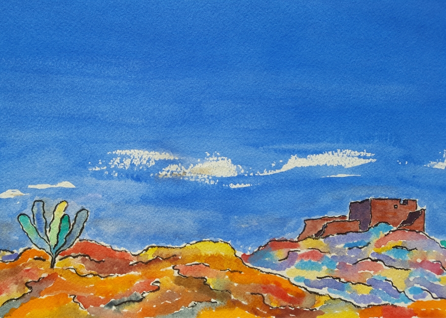 Painted Desert Lore #1 ~ Watercolor by John Klobucher
